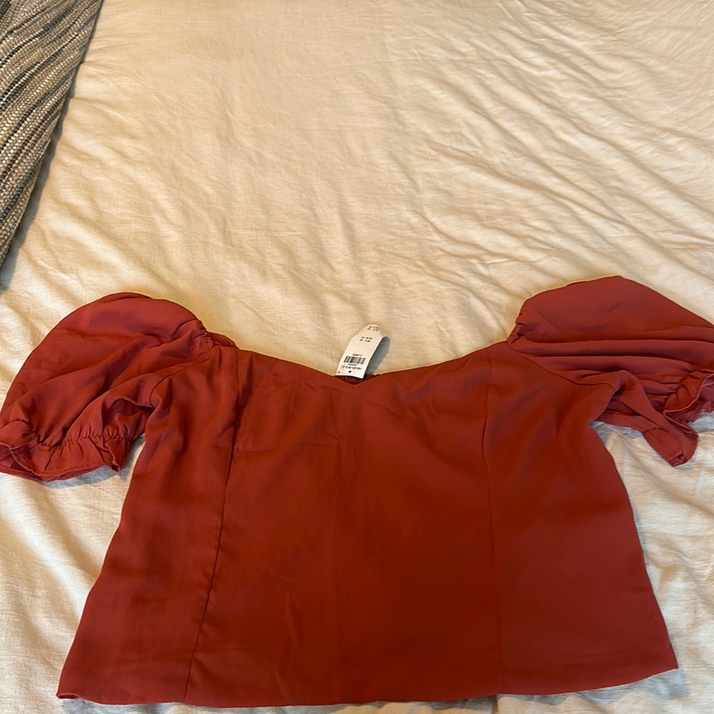 Abercrombie & Fitch Red Crop Top